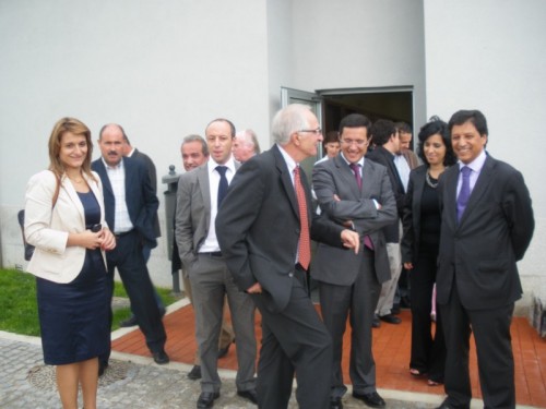 Visitando as instalações do Pólo do Burgo.